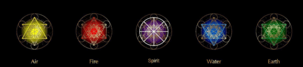 A purple and white circle with the word spirit underneath it.